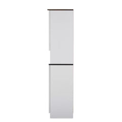 White/Dark Brown Spicer 16.93'' Wide Dining Hutch Manufactured Wood