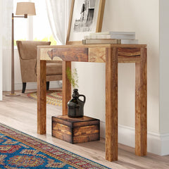 Spurlock 42'' Solid Wood Console Table Dark Sheesham Indoor Furniture
