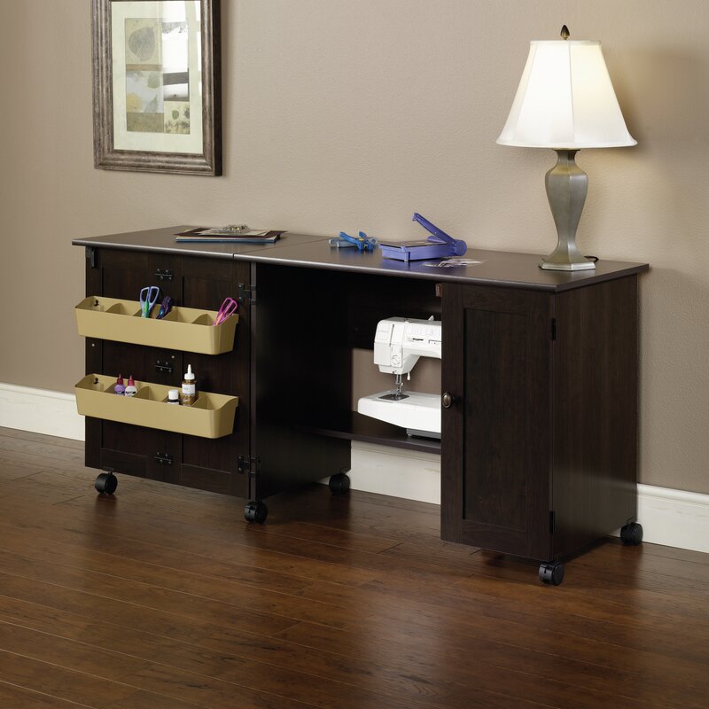 38.5'' x 19.5'' Foldable Engineered Wood Sewing Table
