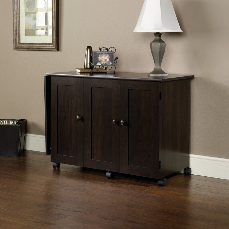 38.5'' x 19.5'' Foldable Engineered Wood Sewing Table