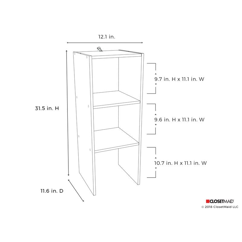 Stackable Organizers 12.13'' W Vertical Organizer Shelves