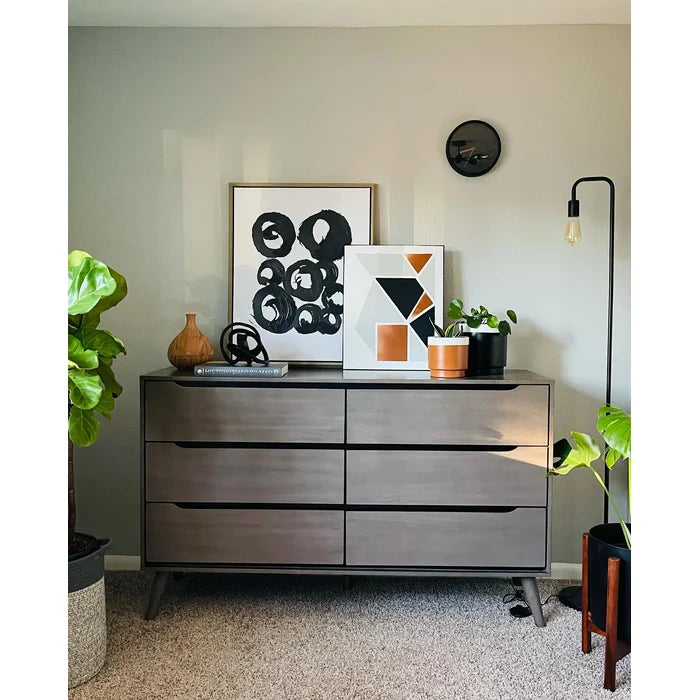 Stalter 6 drawer double best sale dresser