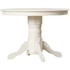 Creamy White Standridge 42'' Solid Wood Pedestal Dining Table