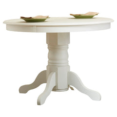 Creamy White Standridge 42'' Solid Wood Pedestal Dining Table