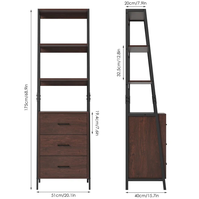 Cherry Stansbury 68.9'' H x 20.1'' W Iron Standard Bookcase Creates Plenty of Vertical Storage