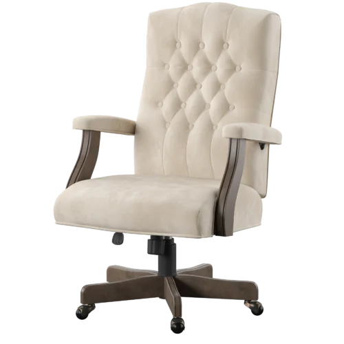 State Line Velvet Executive Chair Crafted from Manufactured Wood