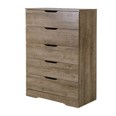 Weathered Oak 5 Drawer 33'' W Chest 5 Large Drawers, the Dresser Provides Plenty of Room for Clothes Storage Keeping your Space Organized