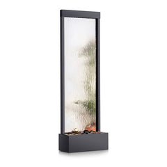 Silver Statesboro Metal Mirror Fountain with Light Bring the Beauty of Nature Into your Home