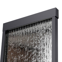 Silver Statesboro Metal Mirror Fountain with Light Bring the Beauty of Nature Into your Home