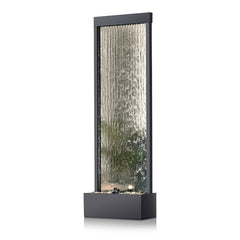 Silver Statesboro Metal Mirror Fountain with Light Bring the Beauty of Nature Into your Home