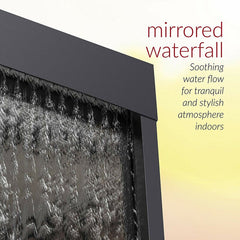 Silver Statesboro Metal Mirror Fountain with Light Bring the Beauty of Nature Into your Home