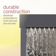 Silver Statesboro Metal Mirror Fountain with Light Bring the Beauty of Nature Into your Home