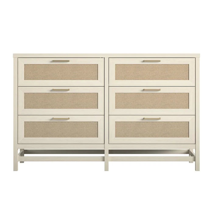 Stehouse 6 Drawer 59.4'' W Double Dresser Made of Laminated MDF and Particleboard Pairs