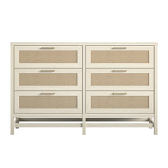 Stehouse 6 Drawer 59.4'' W Double Dresser Made of Laminated MDF and Particleboard Pairs