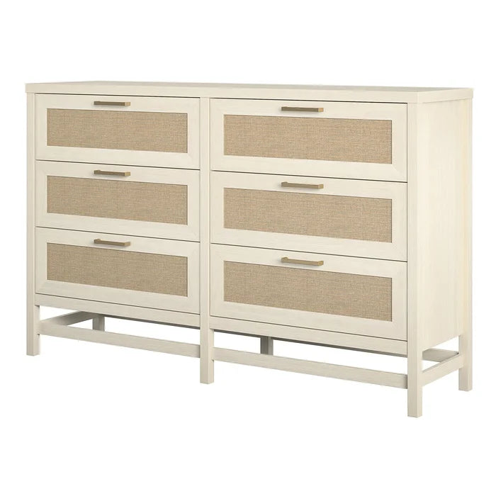 Stehouse 6 Drawer 59.4'' W Double Dresser Made of Laminated MDF and Particleboard Pairs