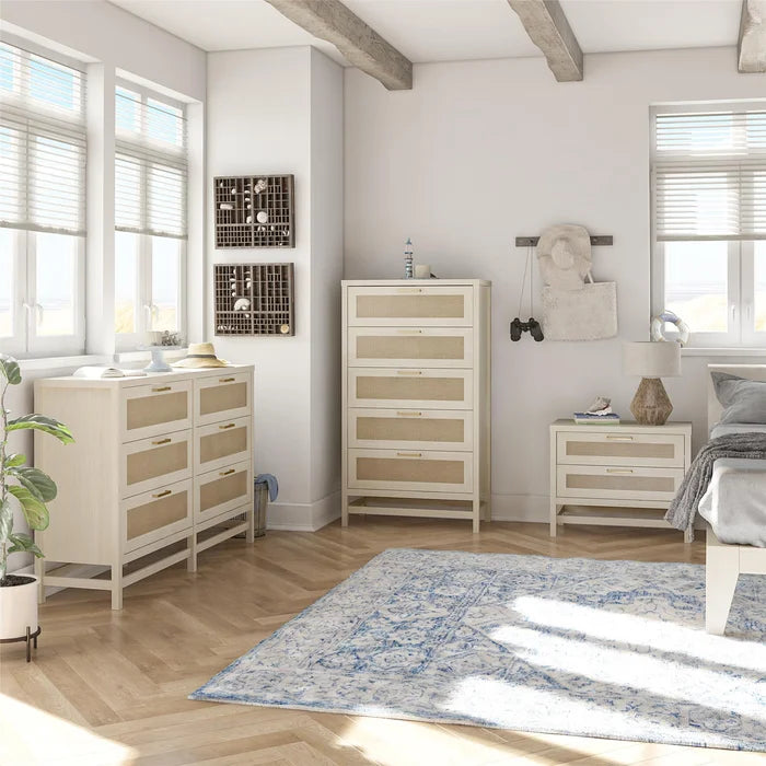 Stehouse 6 Drawer 59.4'' W Double Dresser Made of Laminated MDF and Particleboard Pairs