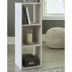 (3 Shelves) 35" H x 12" W x 12" D Whitewash Cube Bookcase Bringing Big Style to Small Living Areas