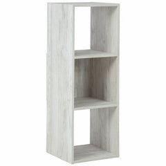(3 Shelves) 35" H x 12" W x 12" D Whitewash Cube Bookcase Bringing Big Style to Small Living Areas