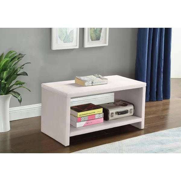 Cream Stoffel 16.5'' Tall Nightstand Contemporary Design