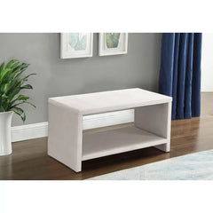 Cream Stoffel 16.5'' Tall Nightstand Contemporary Design