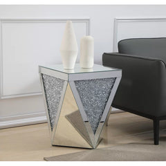 Stonecipher 23'' Tall Polygon-Shaped End Table Perfect for Bedside