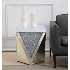 Stonecipher 23'' Tall Polygon-Shaped End Table Perfect for Bedside