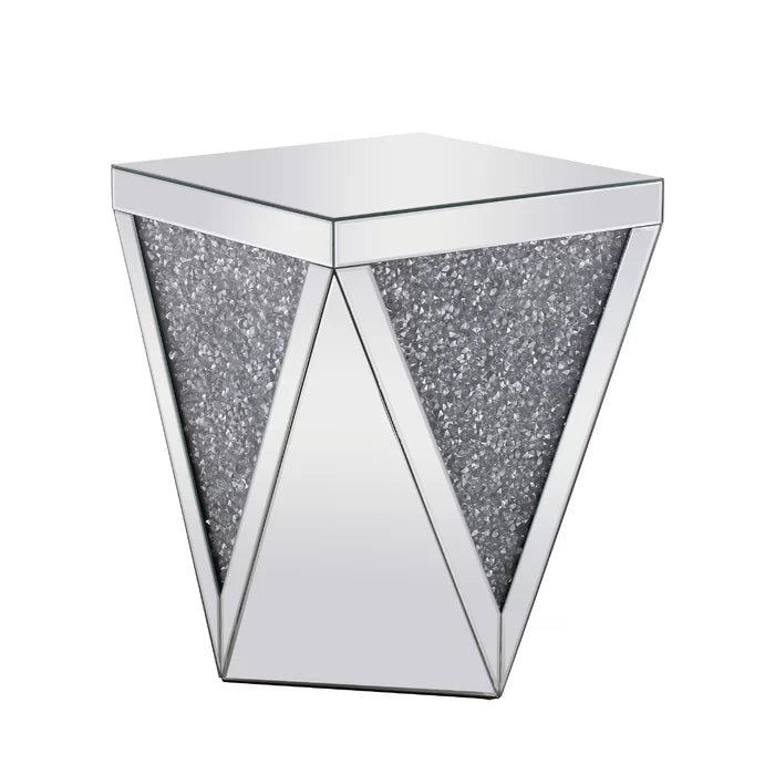 Stonecipher 23'' Tall Polygon-Shaped End Table Perfect for Bedside
