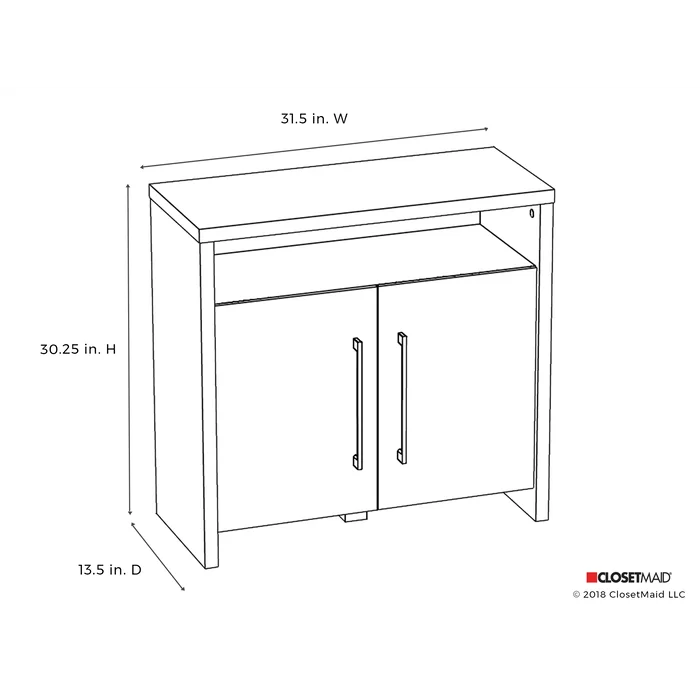 White Storage Furniture 30.25'' Tall 2 Door Accent Cabinet Indoor Design