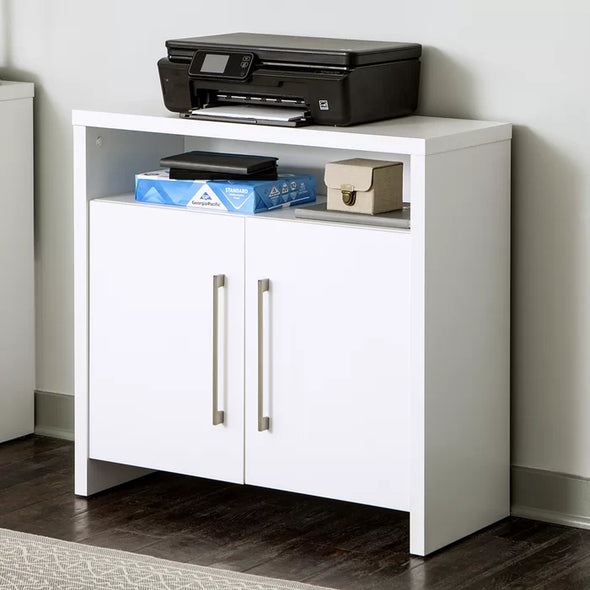 White Storage Furniture 30.25'' Tall 2 Door Accent Cabinet Indoor Design