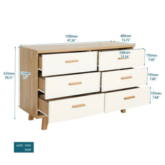 Storage Organization 6 Drawer Rosewood Environmentally Friendly Design