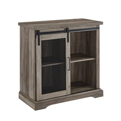 Gray Wash 32'' Wide Server Accent Storage To your Entryway, Buffet in your Kitchen, Bar Storage in your Dining, TV Stand in your Living Room