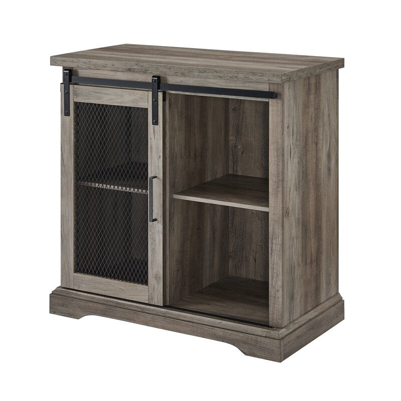 Gray Wash 32'' Wide Server Accent Storage To your Entryway, Buffet in your Kitchen, Bar Storage in your Dining, TV Stand in your Living Room