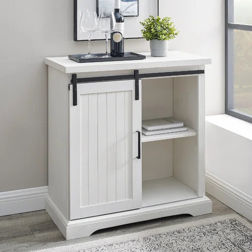 Solid White Stotfold 32'' Wide Server Powder Coated Steel