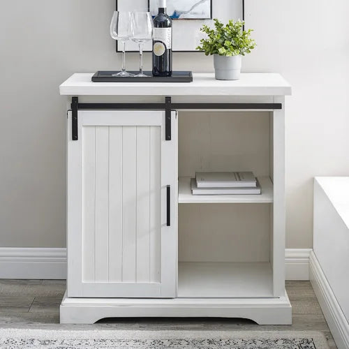 Solid White Stotfold 32'' Wide Server Powder Coated Steel