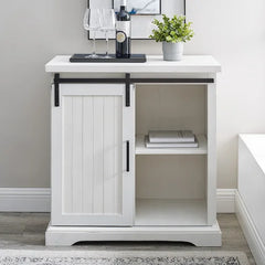 Solid White Stotfold 32'' Wide Server Powder Coated Steel