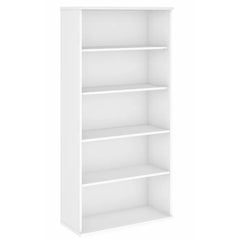 White Studio C 73'' H x 36'' W Standard Bookcase 2 fixed and 3 Adjustable Shelves
