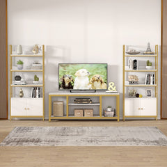 Sunburg TV Stand for TVs up to 65" Sleek Glam Look Creates the Nordic style