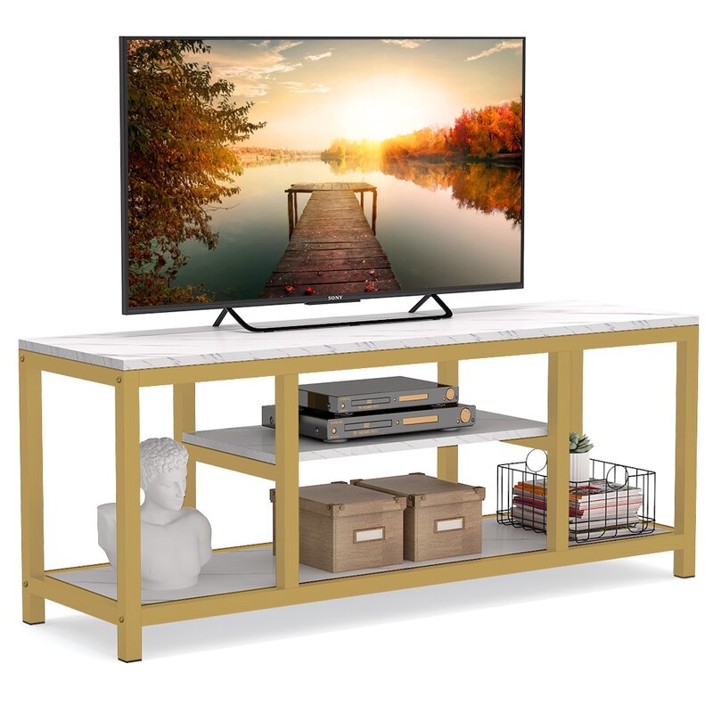 Sunburg TV Stand for TVs up to 65" Sleek Glam Look Creates the Nordic style