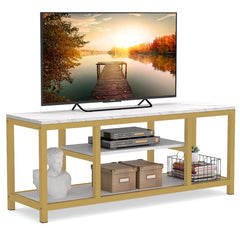 Sunburg TV Stand for TVs up to 65" Sleek Glam Look Creates the Nordic style