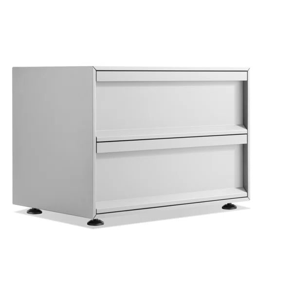 Superchoice 18'' Tall 2 - Drawer Solid Wood Nightstand in White