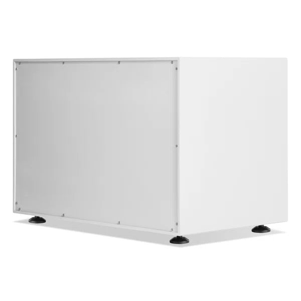 Superchoice 18'' Tall 2 - Drawer Solid Wood Nightstand in White