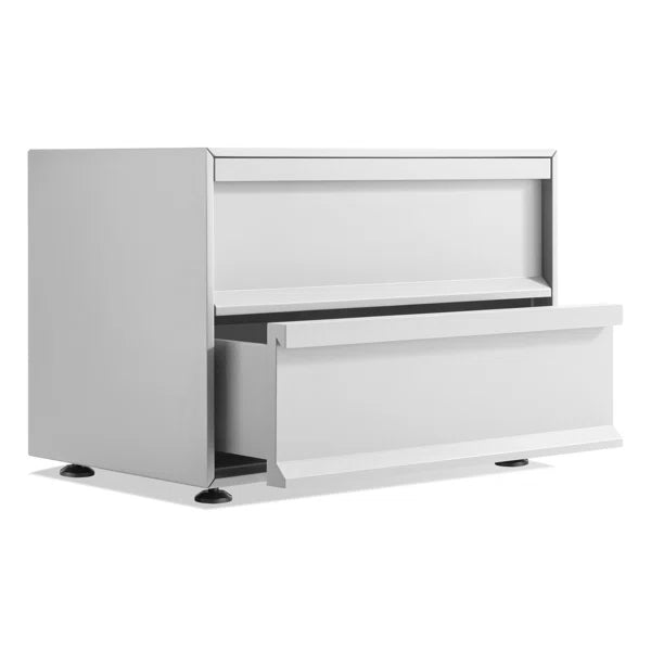 Superchoice 18'' Tall 2 - Drawer Solid Wood Nightstand in White