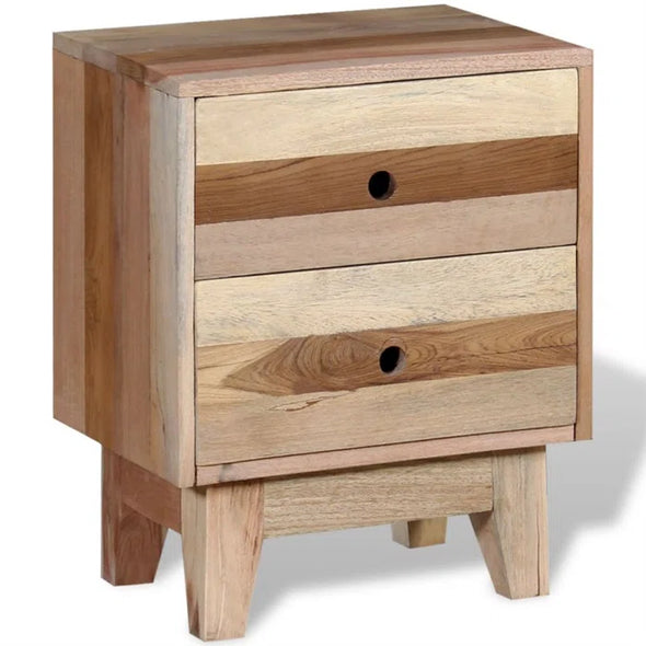 Suri 19.75'' Tall 2 - Drawer Nightstand in Beige Offer Plenty Storage Space
