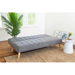 Susan Twin 66.5'' Wide Tight Back Convertible Sofa Silhouette and Angled Wooden Legs