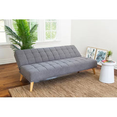 Susan Twin 66.5'' Wide Tight Back Convertible Sofa Silhouette and Angled Wooden Legs