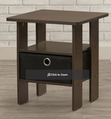 Dark Brown Kenton 1 Drawer Nightstand Seamlessly Blending Form and Function