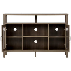 TV Stand for TVs up to 58" Beautiful Glass Cabinet Doors Indoor Furniture