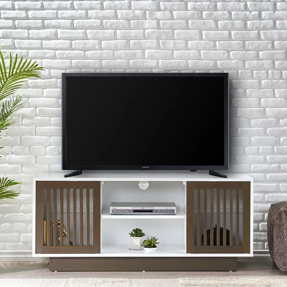 Solid Wood TV Stand for TVs up to 60" Modern Style and Mid-Century Design