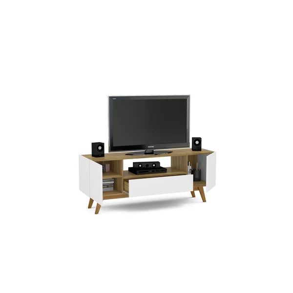 TV Stand for TVs up to 65" Contemporary Design with Adjustable Shelves