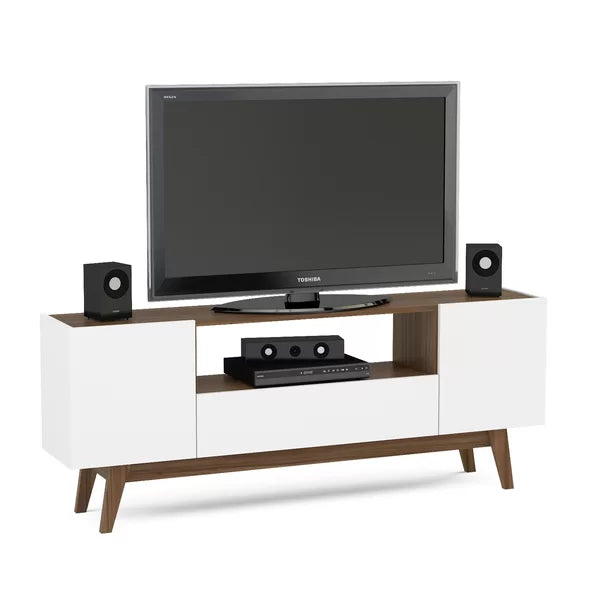 TV Stand for TVs up to 65" Contemporary Design with Adjustable Shelves